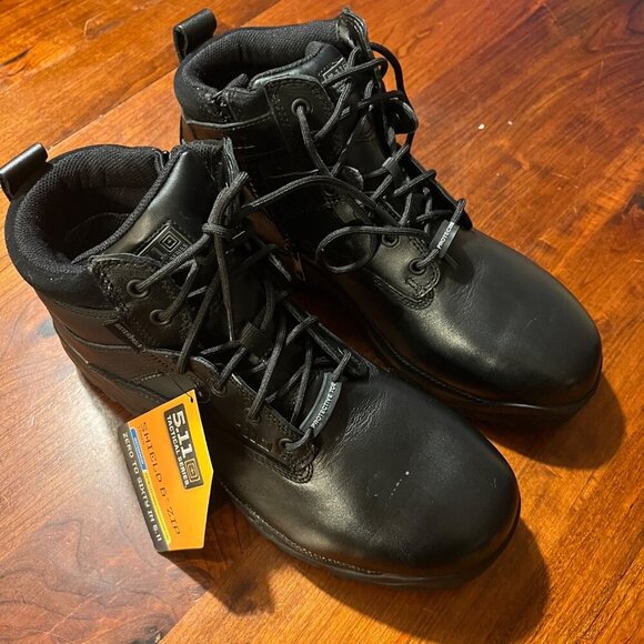 NEW 5.11 Tactical Series Shield 6" Zip Boots w/ Protective Toe ASTM Cert.- Sz 13 - Picture 1 of 9